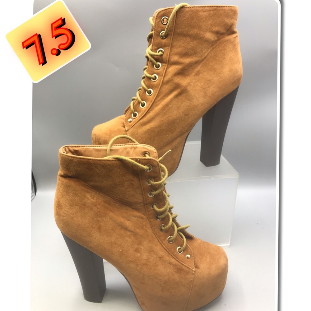 Delicacy women’s Suede Ankle High Heel 7.5